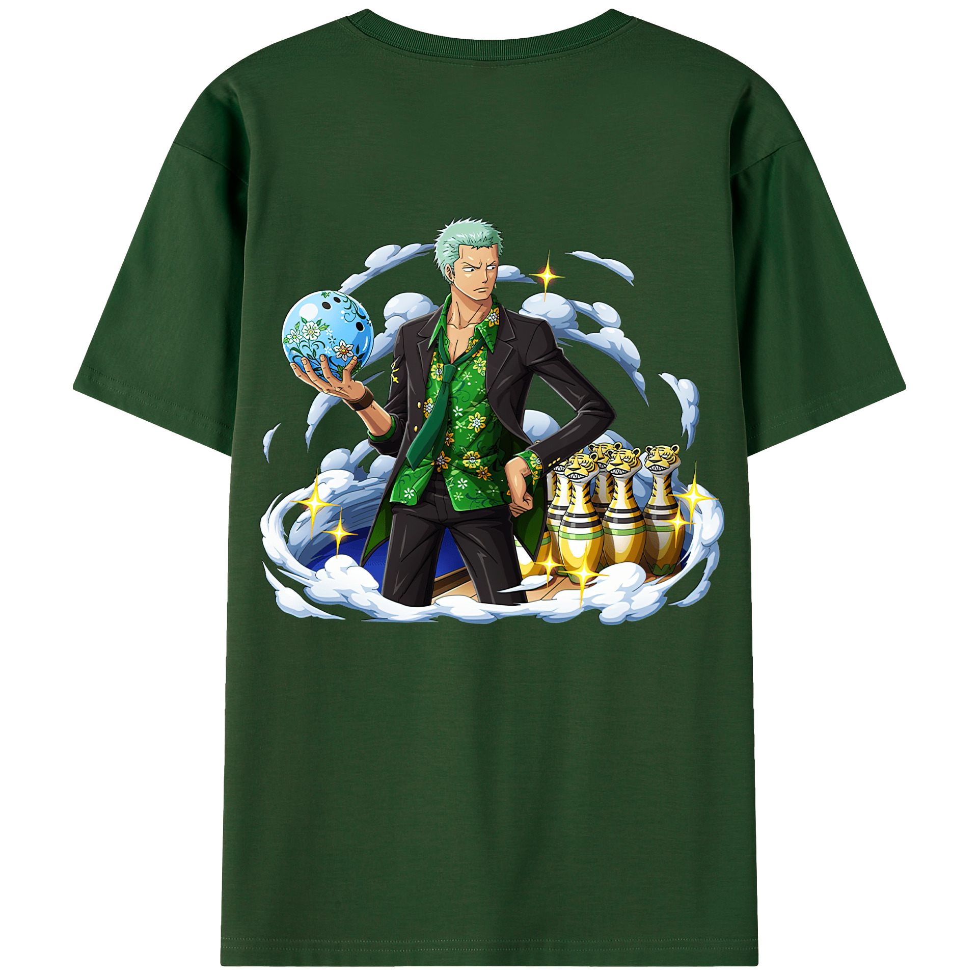 ワンピース ロロノア・ゾロ ONE PIECE Roronoa Zoro 綿100％半袖Tシャツ（背面プリント）